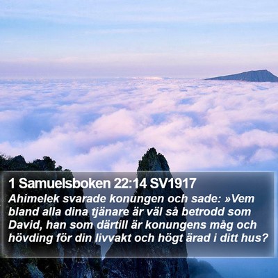 1 Samuelsboken 22:14 SV1917 Bible Verse Image