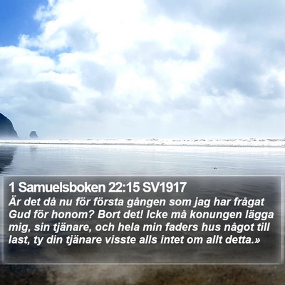 1 Samuelsboken 22:15 SV1917 Bible Verse Image