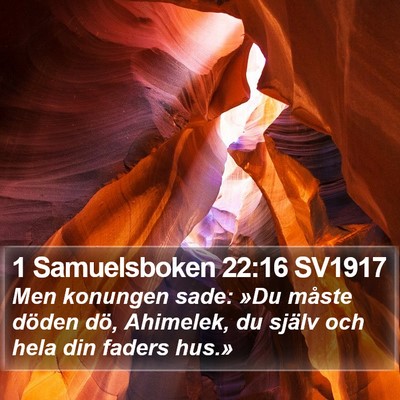1 Samuelsboken 22:16 SV1917 Bible Verse Image