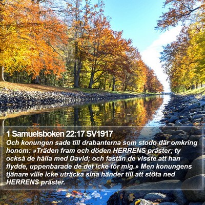 1 Samuelsboken 22:17 SV1917 Bible Verse Image