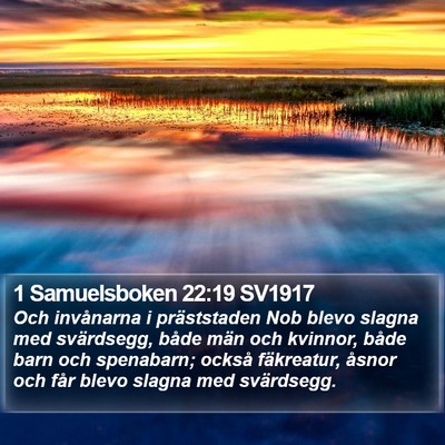 1 Samuelsboken 22:19 SV1917 Bible Verse Image