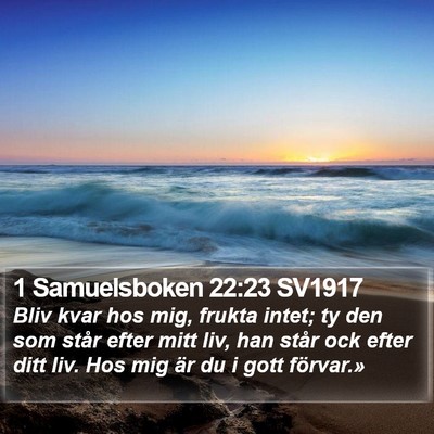 1 Samuelsboken 22:23 SV1917 Bible Verse Image
