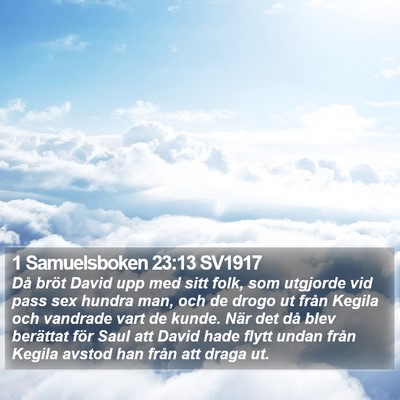 1 Samuelsboken 23:13 SV1917 Bible Verse Image