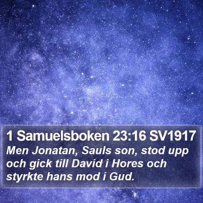 1 Samuelsboken 23:16 SV1917 Bible Verse Image