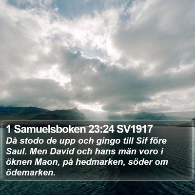 1 Samuelsboken 23:24 SV1917 Bible Verse Image