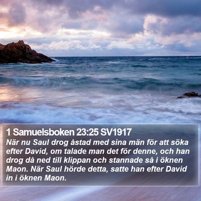 1 Samuelsboken 23:25 SV1917 Bible Verse Image