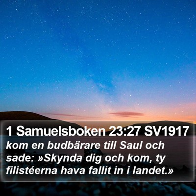 1 Samuelsboken 23:27 SV1917 Bible Verse Image