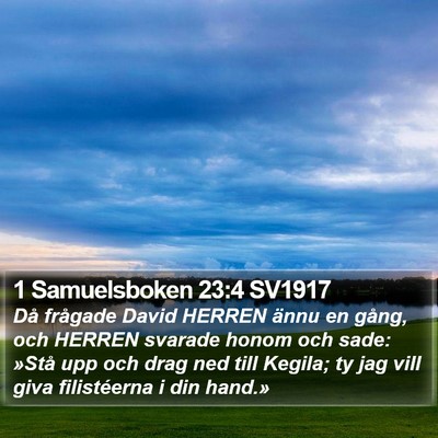1 Samuelsboken 23:4 SV1917 Bible Verse Image