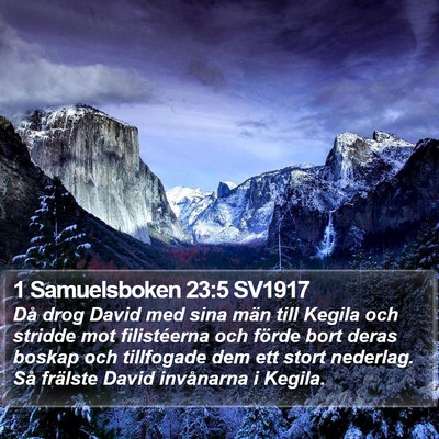 1 Samuelsboken 23:5 SV1917 Bible Verse Image