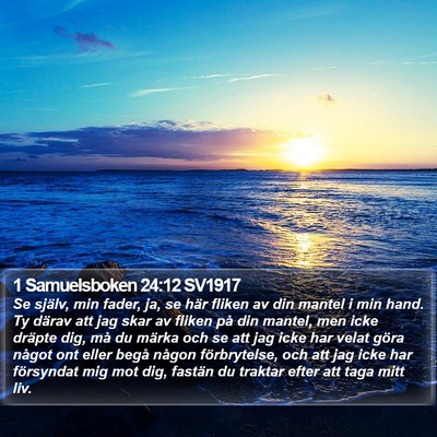 1 Samuelsboken 24:12 SV1917 Bible Verse Image