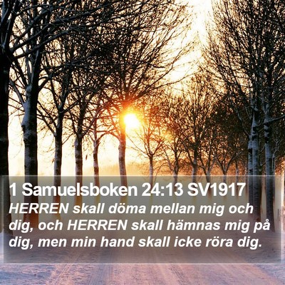 1 Samuelsboken 24:13 SV1917 Bible Verse Image