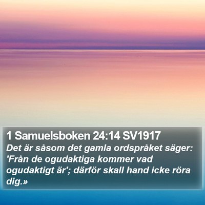 1 Samuelsboken 24:14 SV1917 Bible Verse Image