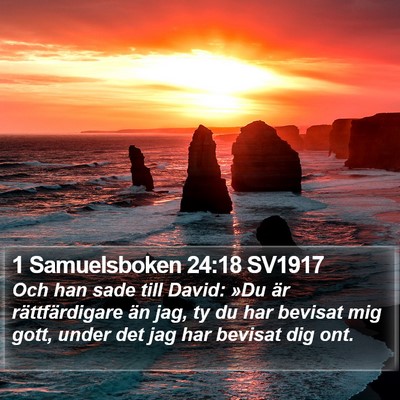 1 Samuelsboken 24:18 SV1917 Bible Verse Image