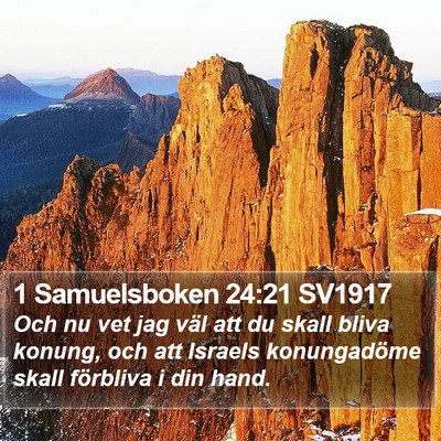 1 Samuelsboken 24:21 SV1917 Bible Verse Image