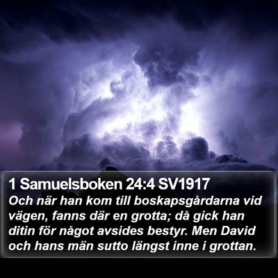 1 Samuelsboken 24:4 SV1917 Bible Verse Image