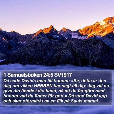 1 Samuelsboken 24:5 SV1917 Bible Verse Image