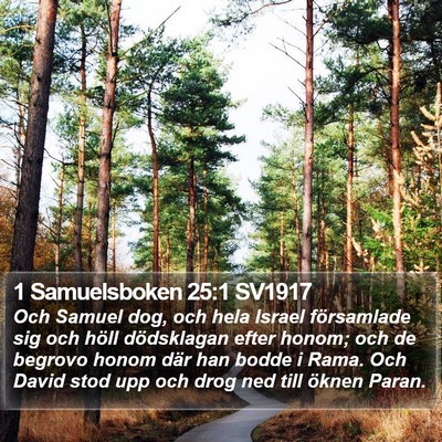 1 Samuelsboken 25:1 SV1917 Bible Verse Image