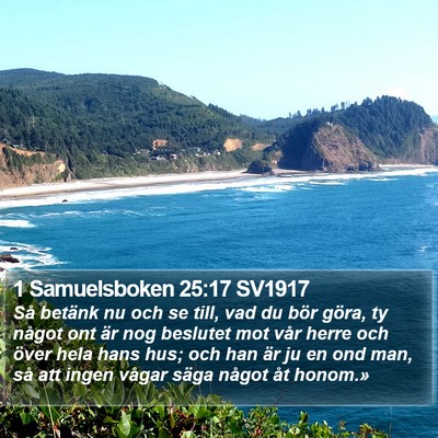 1 Samuelsboken 25:17 SV1917 Bible Verse Image