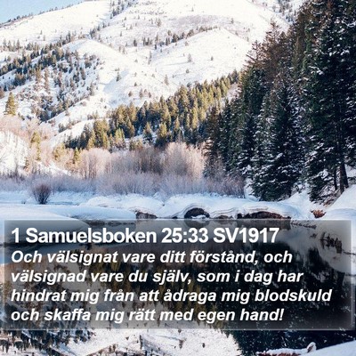 1 Samuelsboken 25:33 SV1917 Bible Verse Image