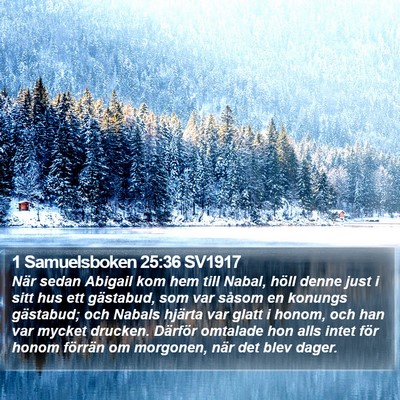 1 Samuelsboken 25:36 SV1917 Bible Verse Image