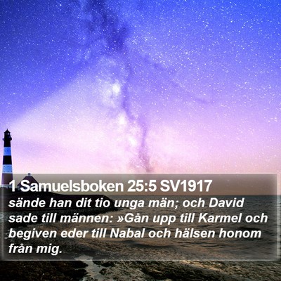 1 Samuelsboken 25:5 SV1917 Bible Verse Image