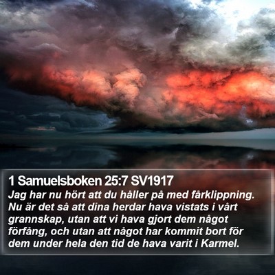 1 Samuelsboken 25:7 SV1917 Bible Verse Image