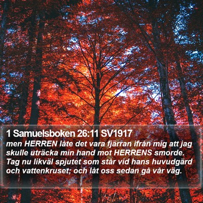 1 Samuelsboken 26:11 SV1917 Bible Verse Image