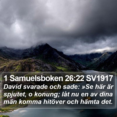 1 Samuelsboken 26:22 SV1917 Bible Verse Image