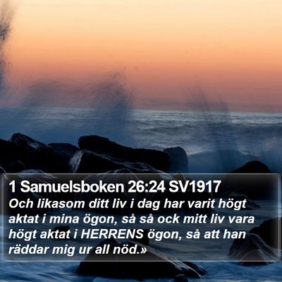 1 Samuelsboken 26:24 SV1917 Bible Verse Image