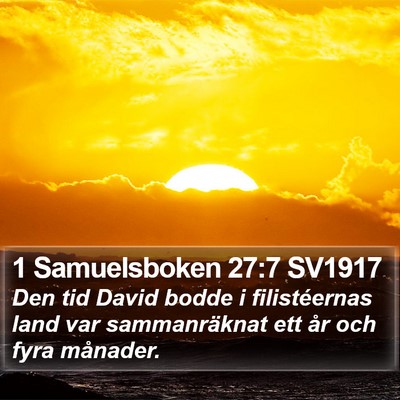 1 Samuelsboken 27:7 SV1917 Bible Verse Image