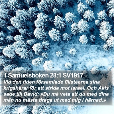 1 Samuelsboken 28:1 SV1917 Bible Verse Image