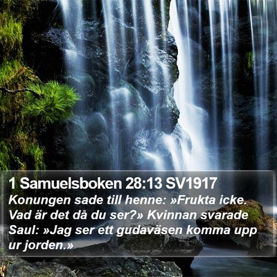 1 Samuelsboken 28:13 SV1917 Bible Verse Image