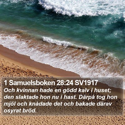 1 Samuelsboken 28:24 SV1917 Bible Verse Image