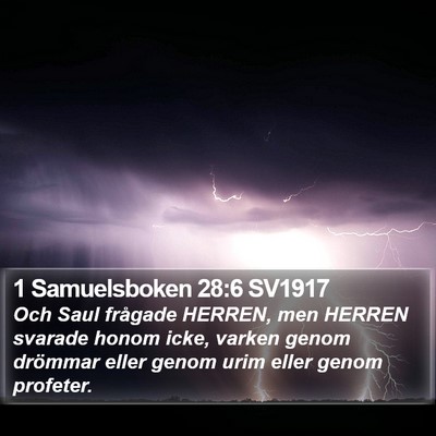 1 Samuelsboken 28:6 SV1917 Bible Verse Image