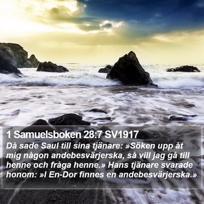 1 Samuelsboken 28:7 SV1917 Bible Verse Image