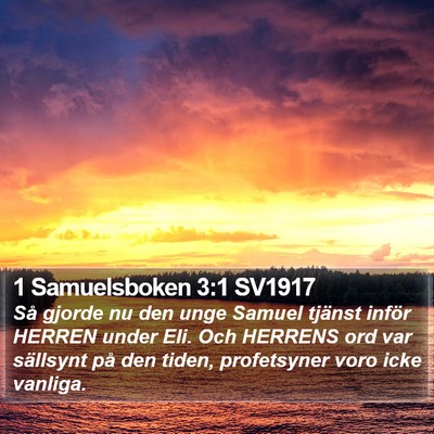 1 Samuelsboken 3:1 SV1917 Bible Verse Image