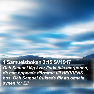 1 Samuelsboken 3:15 SV1917 Bible Verse Image
