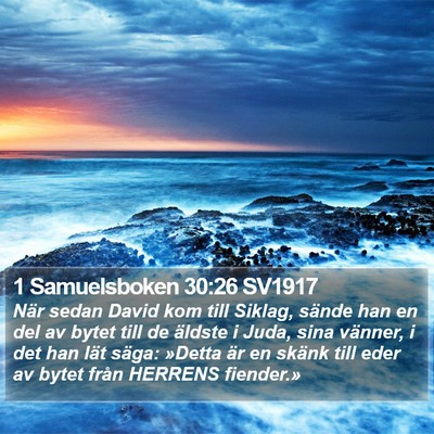 1 Samuelsboken 30:26 SV1917 Bible Verse Image