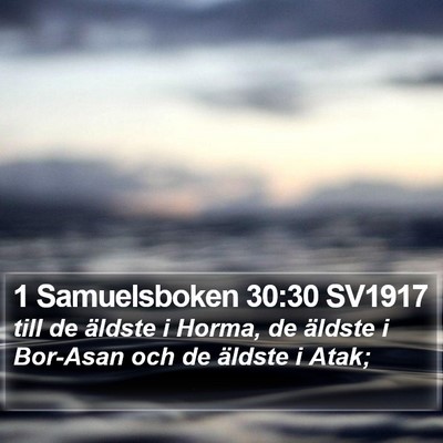 1 Samuelsboken 30:30 SV1917 Bible Verse Image