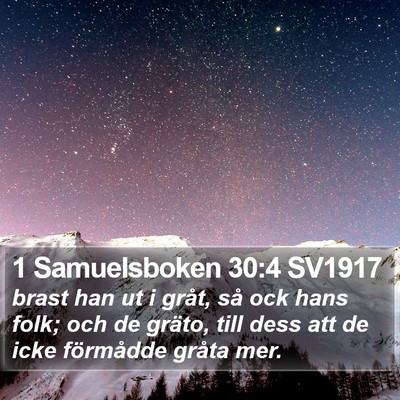 1 Samuelsboken 30:4 SV1917 Bible Verse Image