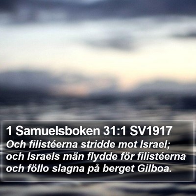 1 Samuelsboken 31:1 SV1917 Bible Verse Image