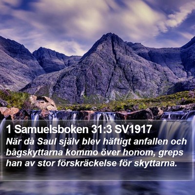 1 Samuelsboken 31:3 SV1917 Bible Verse Image
