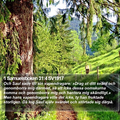 1 Samuelsboken 31:4 SV1917 Bible Verse Image