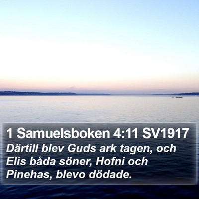 1 Samuelsboken 4:11 SV1917 Bible Verse Image