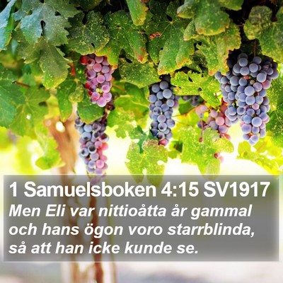 1 Samuelsboken 4:15 SV1917 Bible Verse Image