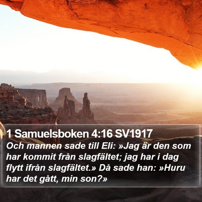 1 Samuelsboken 4:16 SV1917 Bible Verse Image