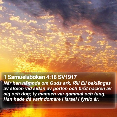 1 Samuelsboken 4:18 SV1917 Bible Verse Image