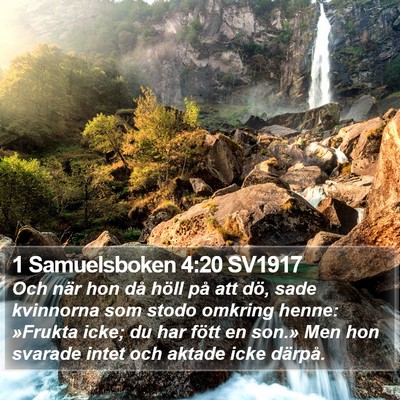 1 Samuelsboken 4:20 SV1917 Bible Verse Image