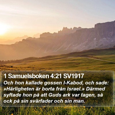 1 Samuelsboken 4:21 SV1917 Bible Verse Image