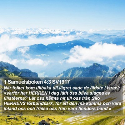 1 Samuelsboken 4:3 SV1917 Bible Verse Image
